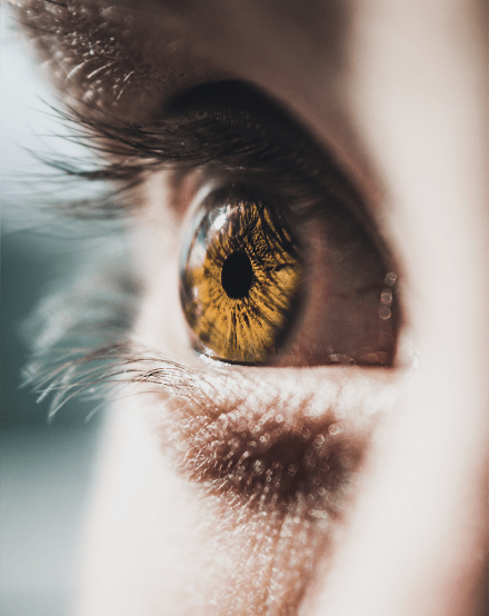 Iridologia. Zoom su un occhio color ambra. Raffaela Marescalco può scoprire cosa celano i tuoi occhi.